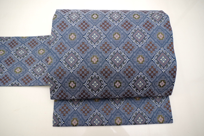売り切れ 菱形模様の織りが素敵な九寸名古屋帯 Mitsuyama